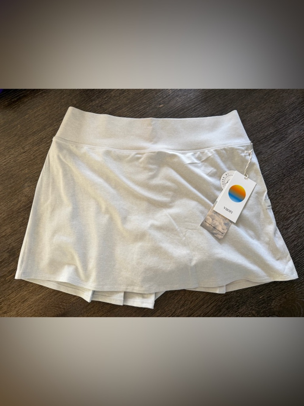 Vuori Light Gray Skort with Built-In Shorts - Picture 5 of 6